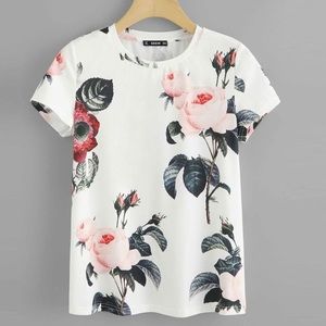 Flower print women’s tshirt